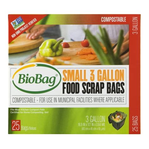 walmart fake biodegradable bags|BioBag Compostable Food Scrap Bags, 3 Gallon, 25 Count .